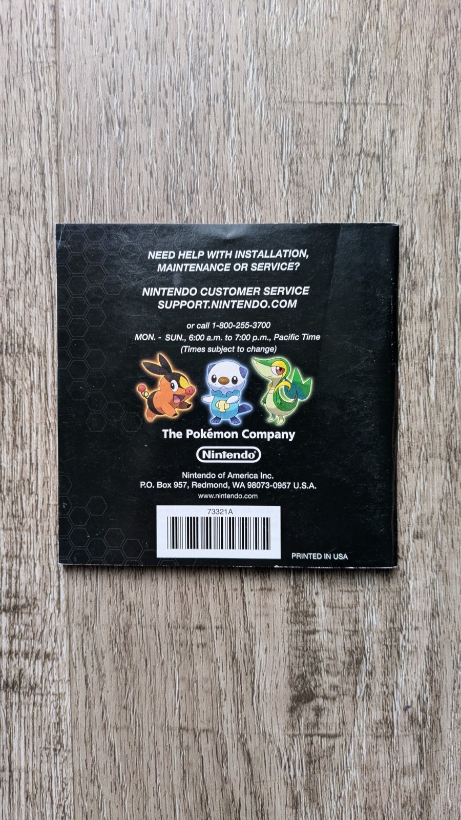 Pokémon Black Version Nintendo DS Instruction Booklet - Manual Only Authentic