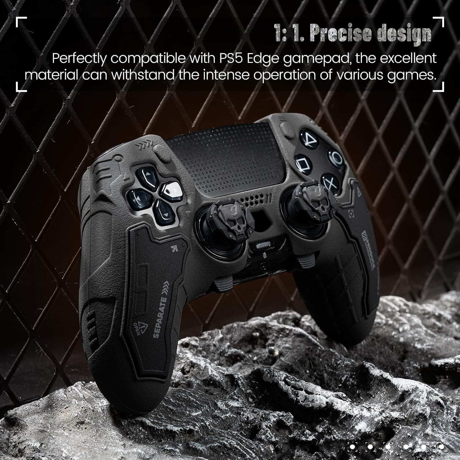 GeekShare G.S.TAC Case for PS5 Edge Wireless Controller + Thumb grips + Sticker