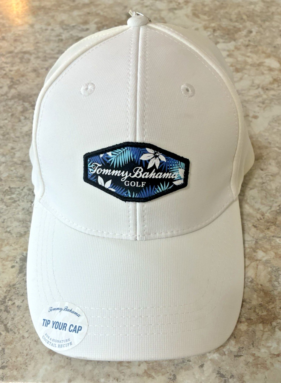 NEW Tommy Bahama Golf Hat Cap  Strap Back Golf Golfer Cocktail recipe Adjustable