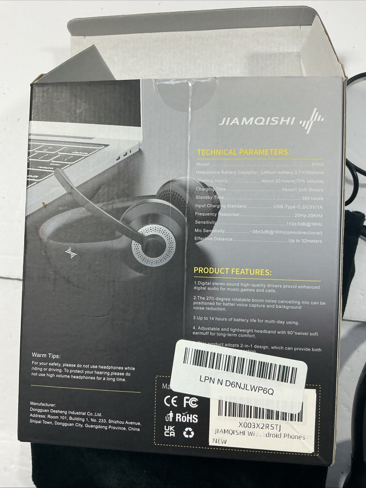 Jiamqishi Computer Headset EH02