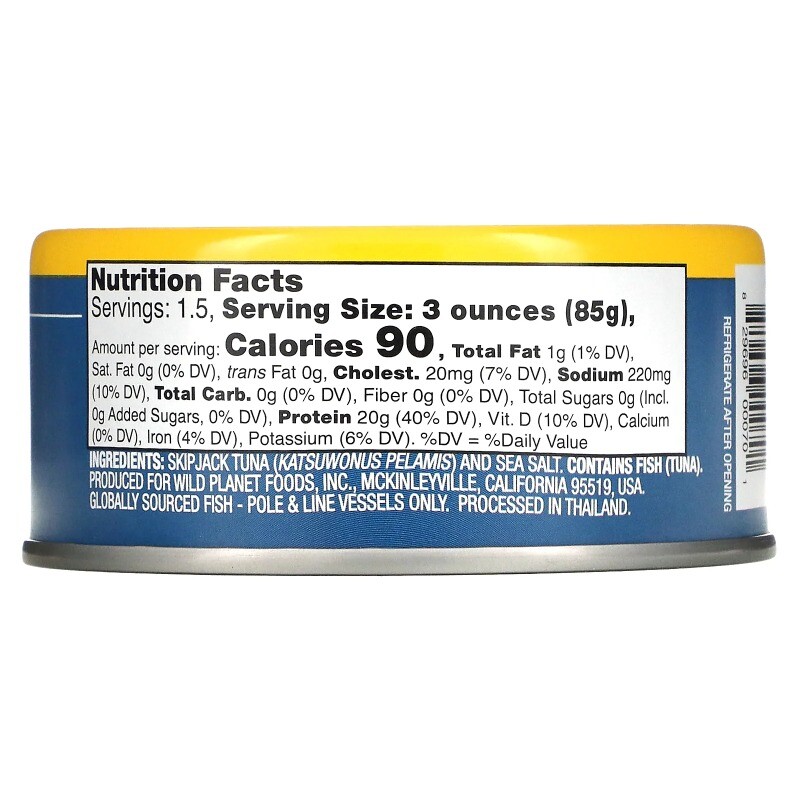 (4 pack) Wild Planet Skip Jack Wild Tuna 5 oz