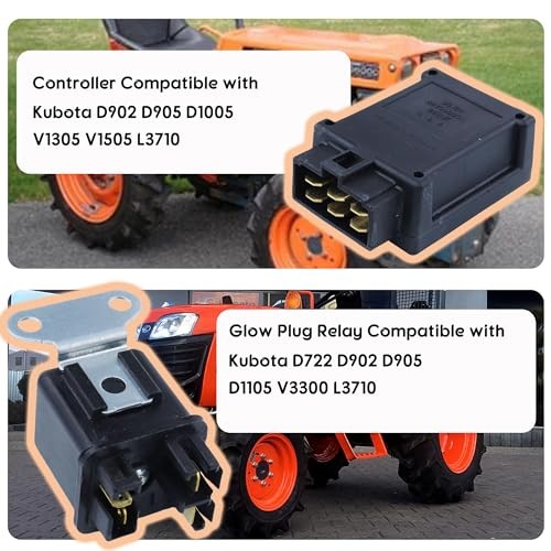 Glow Plug Relay & Controller Kit for Kubota D905 D902 L3710 D722