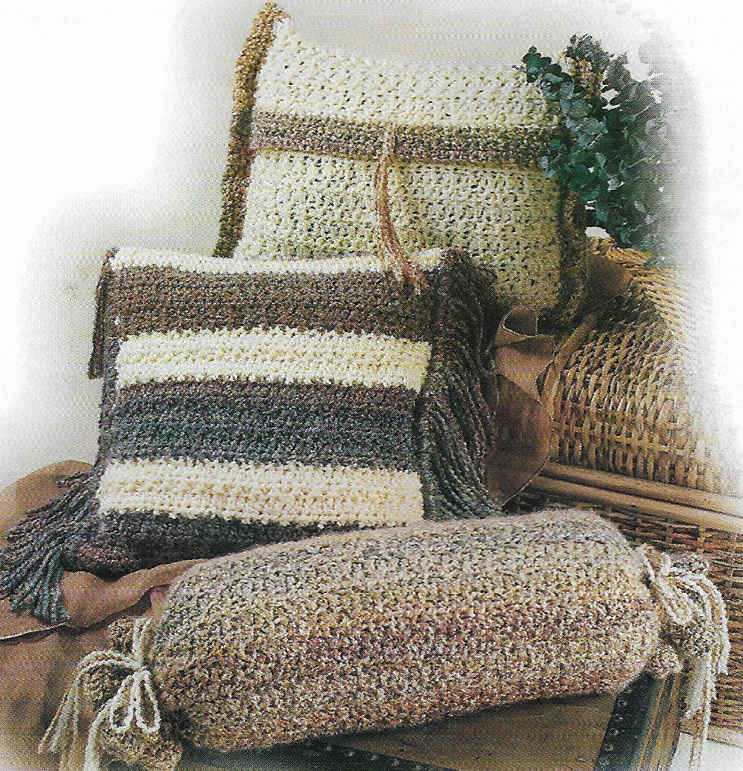 3 Chunky Pillows crochet pattern instructions