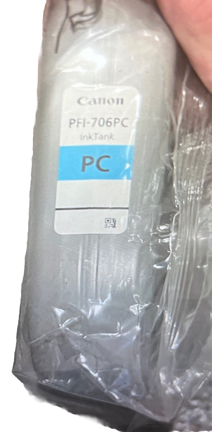 Canon PFI-706PC Photo Cyan ink cartridge Genuine Exp 4/15