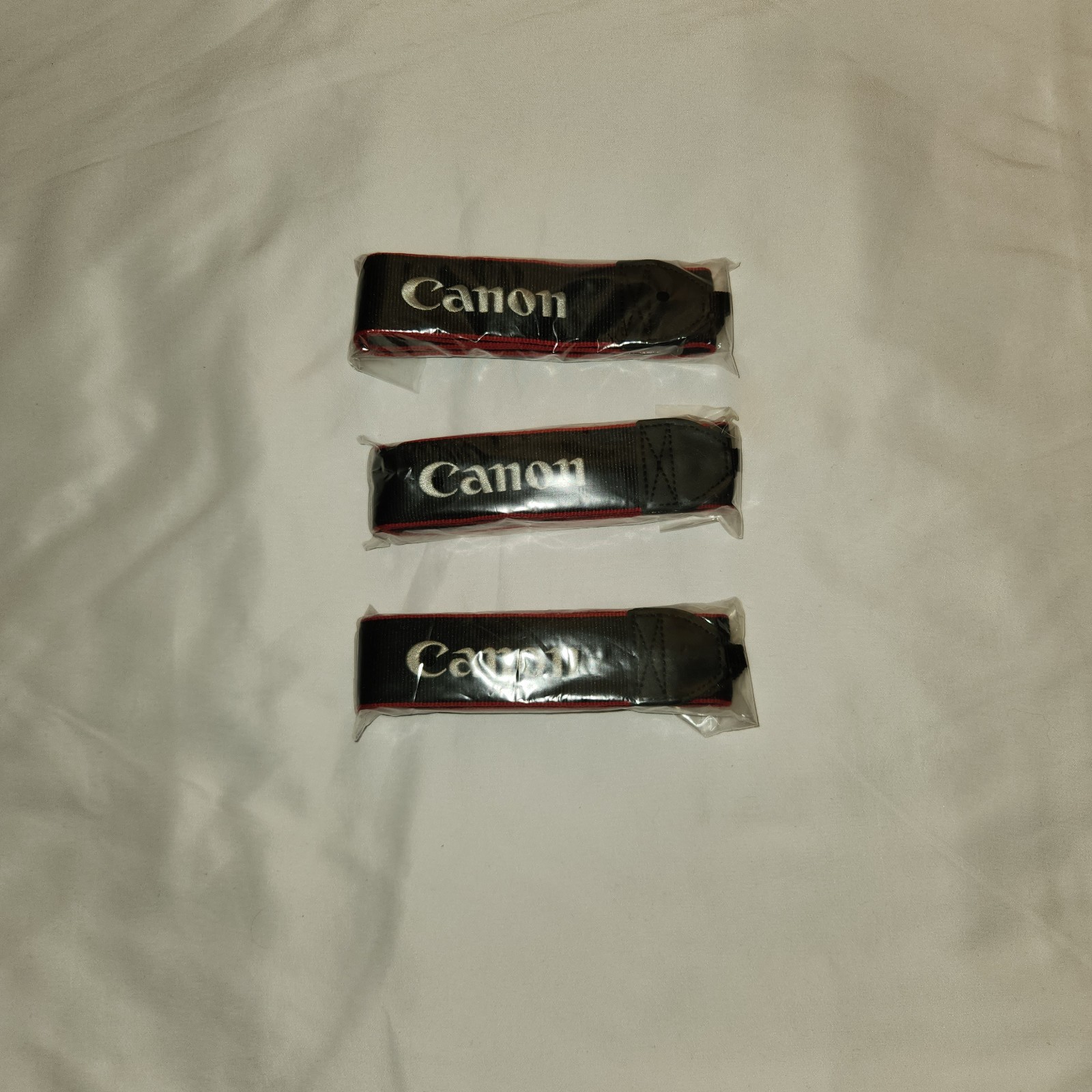 3 Genuine NEW Canon EOS Digital Camera Strap Wide 40mm Black Red