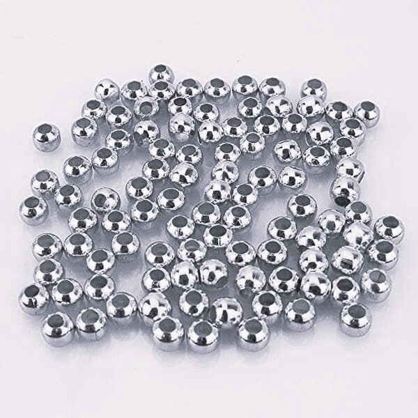 Metal Beads - Round - S/P - various sizes