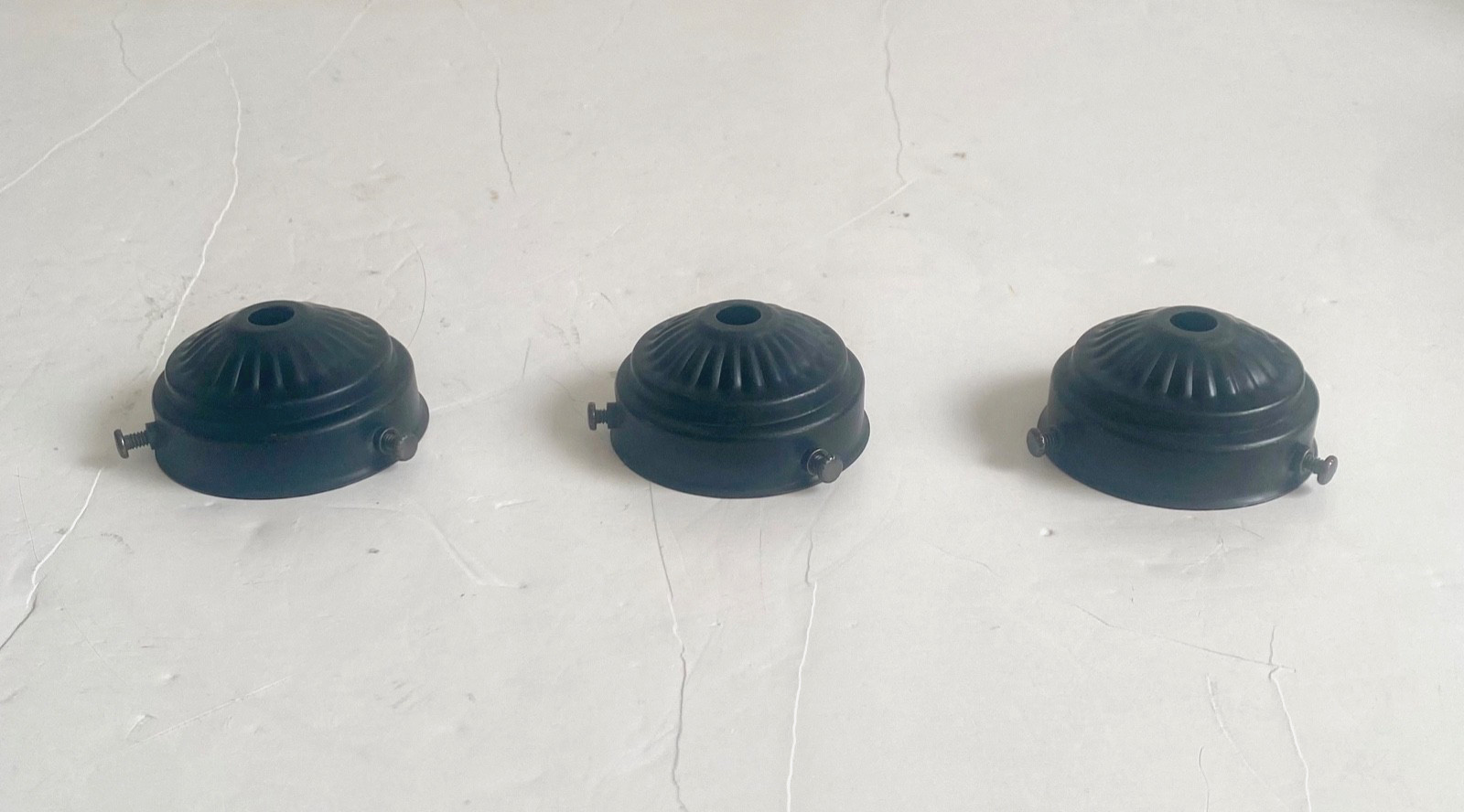 Vintage Metal Fitter Shade Holder Cup Canopy Cap Lamp Ceiling Light Fixture FF