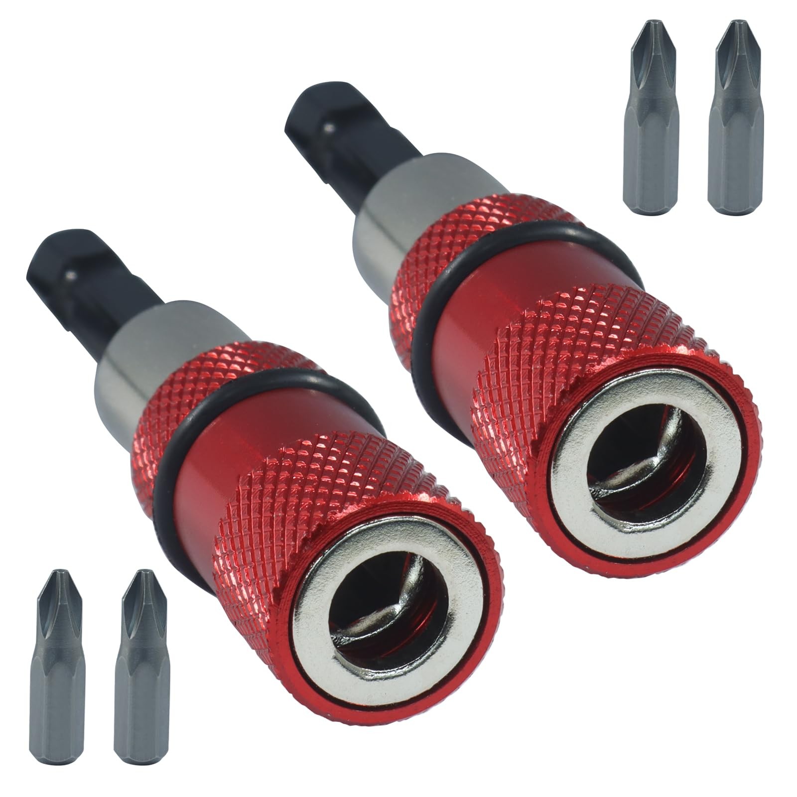 2 Pcs Adjustable Depth Screwdriver Bit Holder, Magnetic Impact Drywall Drill ...