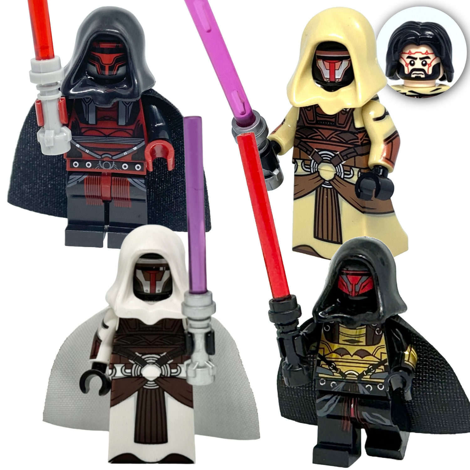 Darth Revan custom minifigures RARE Sith - choose your version!  Star Wars lego
