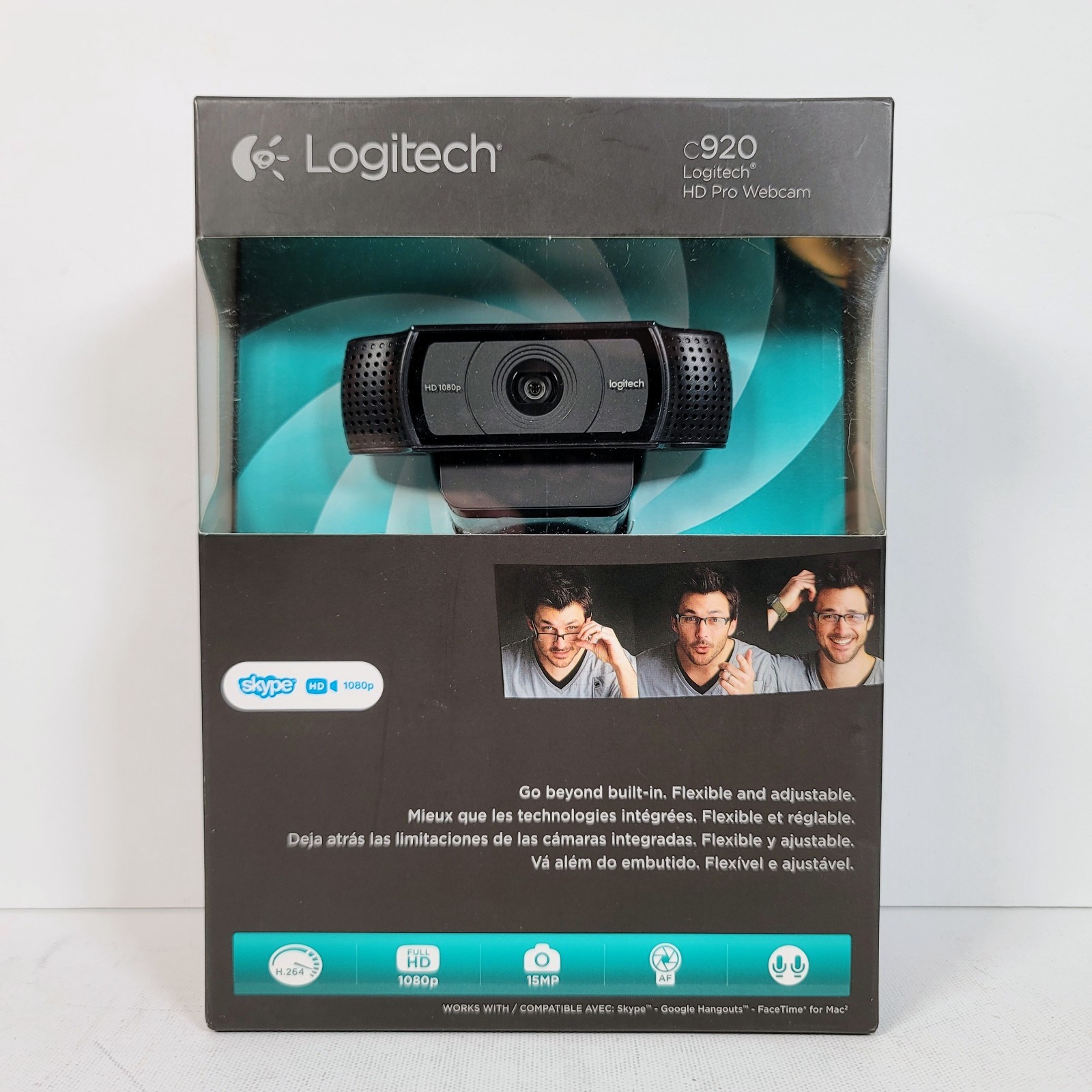 Logitech C920 HD Pro Webcam Full HD 1080p Video 15MP Built In Stereo Microphone