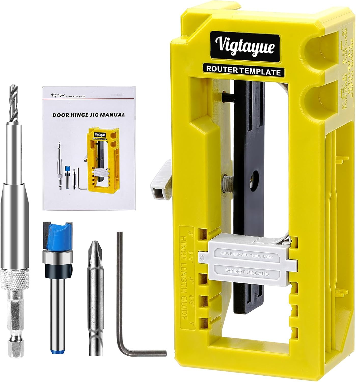 Door Hinge Jig, Door Hinge Mortiser, Router Template Fits for Door Hinges from 3