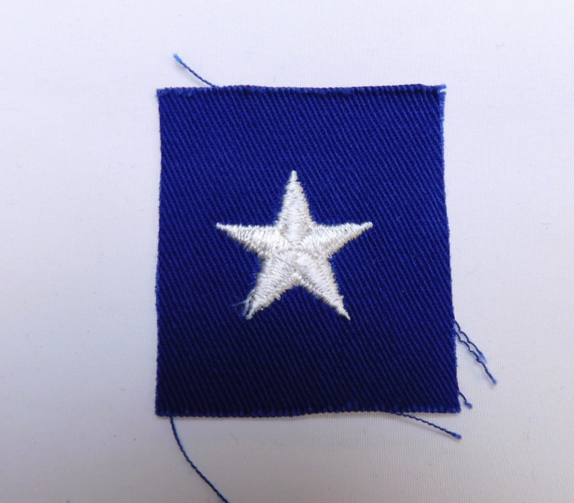 US Air Force Vintage USAF O-7 Brigadier General 1-Star Blue Twill Military Patch