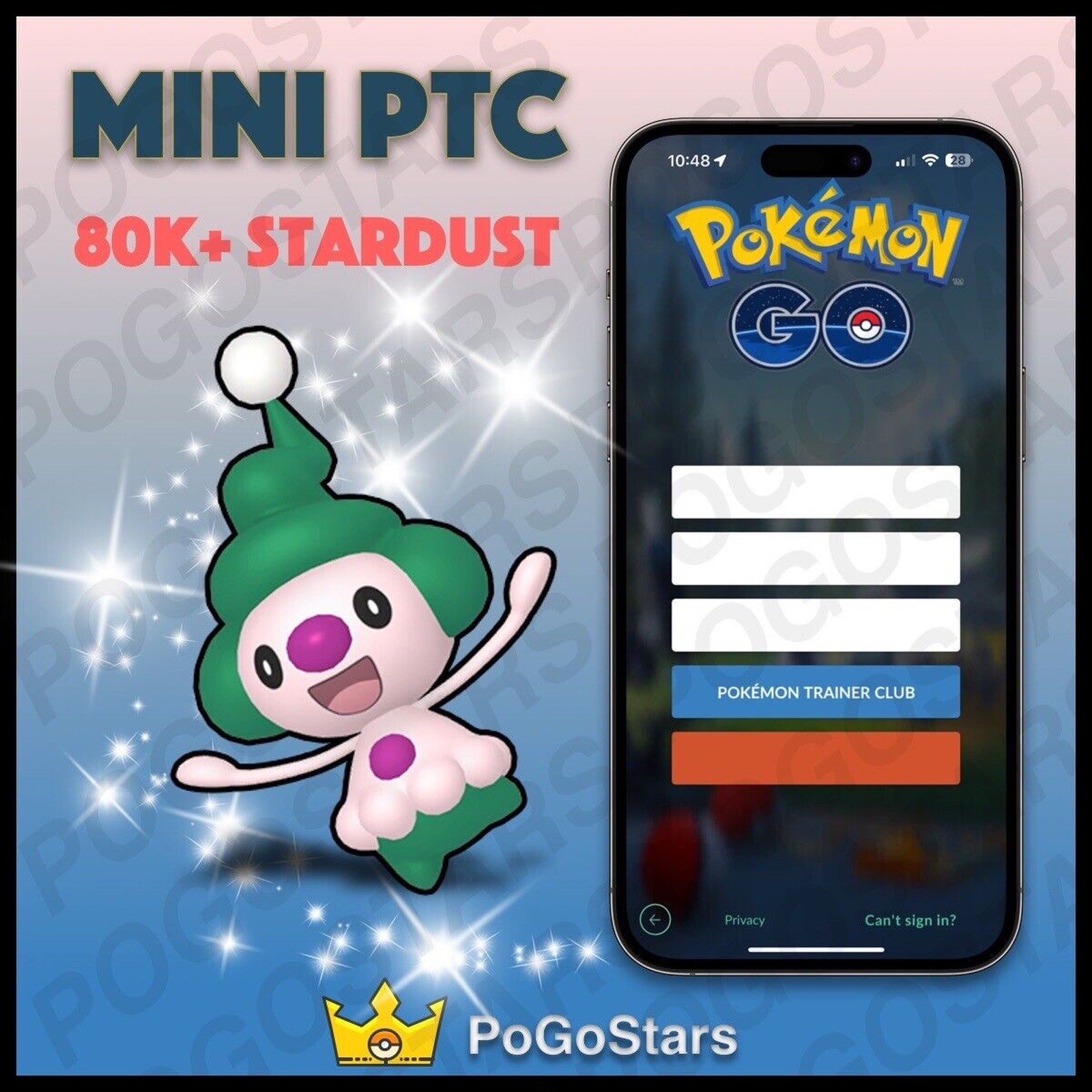 Pokémon PTC Go - Shiny Mime Jr - 80K Stardust✨Read Description✨
