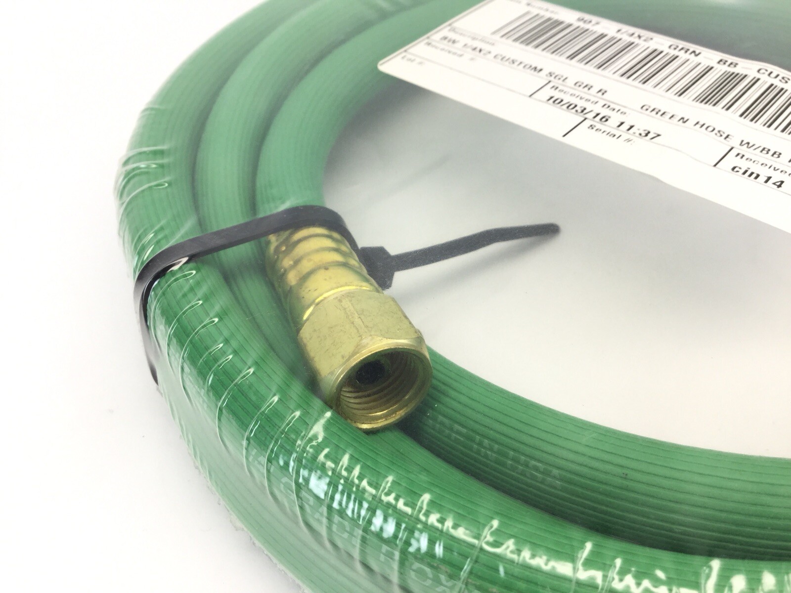 Continental ContiTech 1/4" R Grade : STD duty : 200 PSI Oxygen Hose 8ft BB