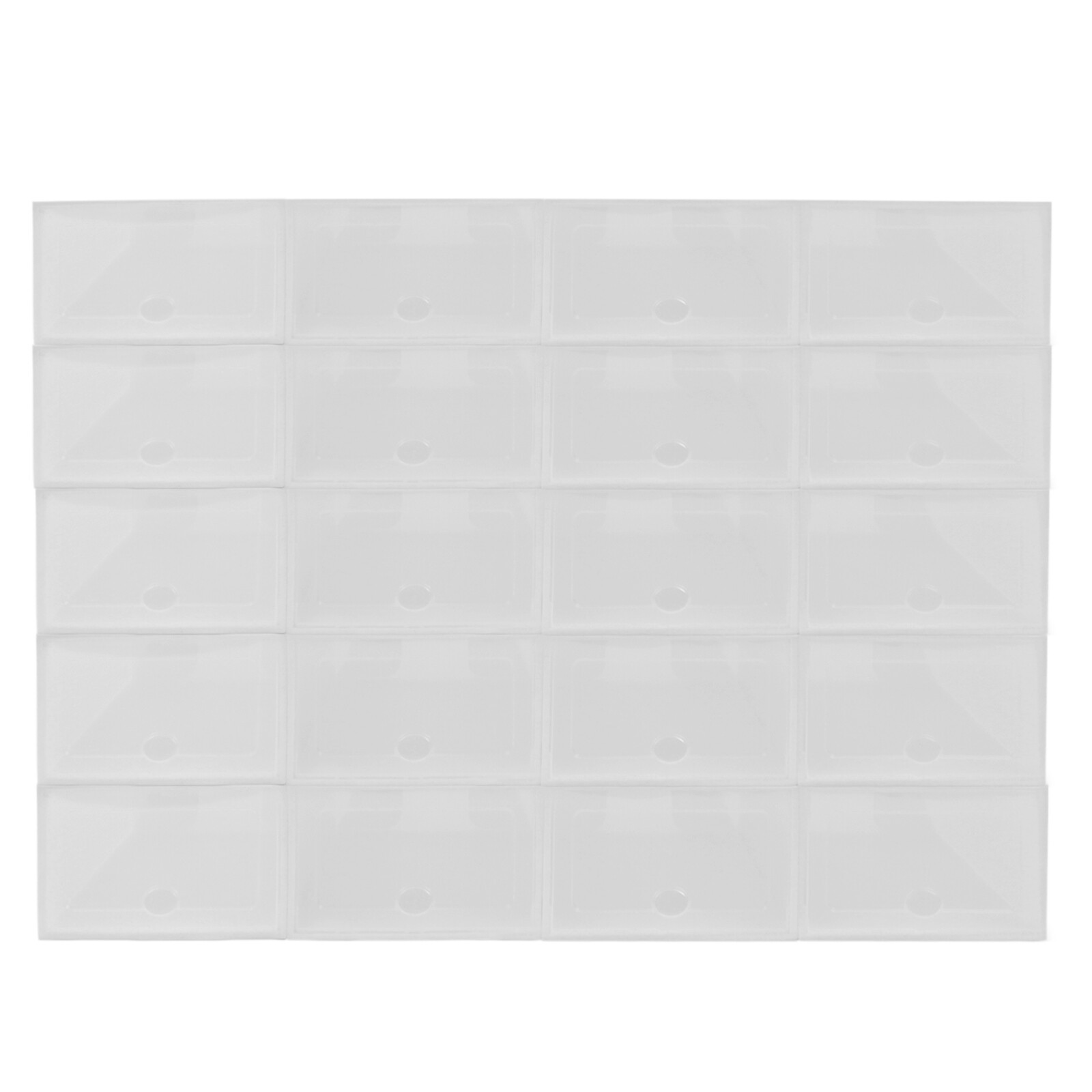20Pcs Sneaker Display Case Organizer Stackable Shoe Storage Box Durable Plastic