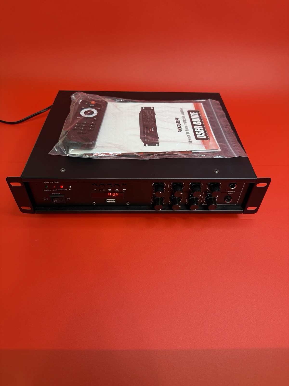Pyle Bluetooth PA Mixing Amplifier - 500W, Model: PMX3500PH