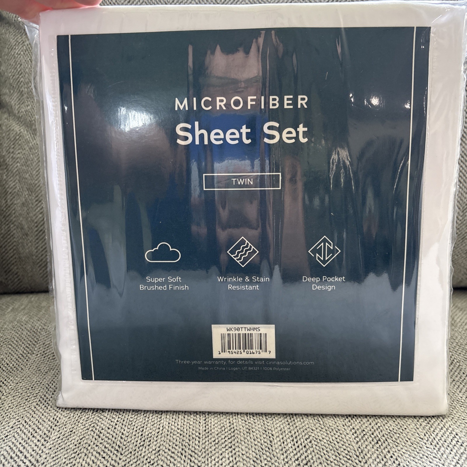 Malouf Twin Sheet Set Weekender Microfiber Deep Pocket, Brushed 3 Pc NEW sheets