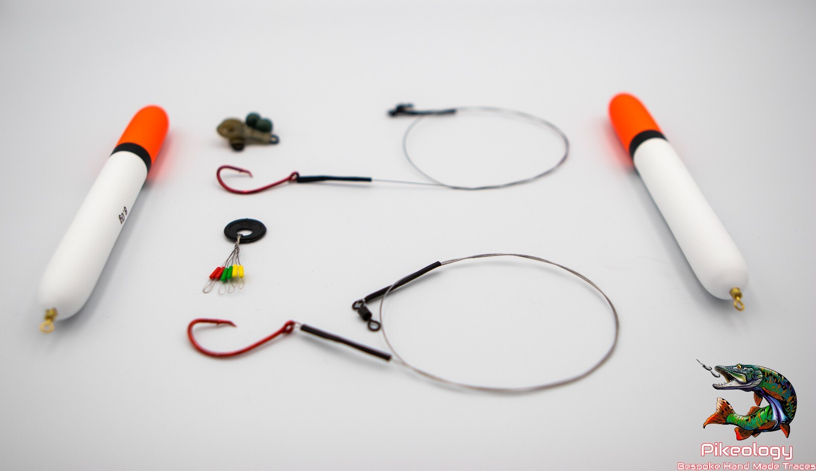 PIKE FISHING - FLOAT STARTER KIT - ALL YOU NEED - RED CIRCLE HOOK TRACE SET