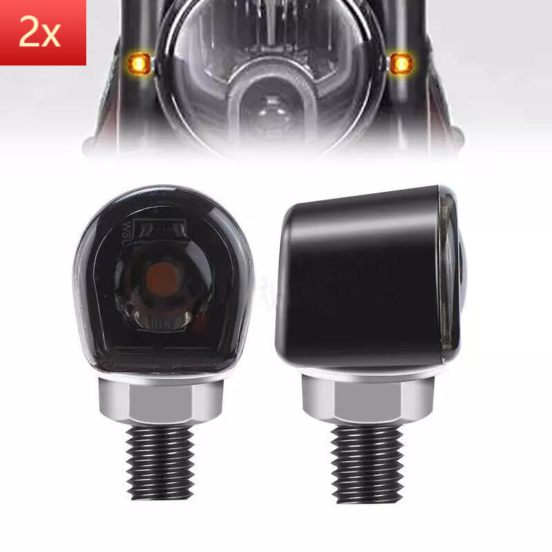 Turn Signal Indicator Amber Blinker Light Mini Lamp Kit Universal LED Motorcycle