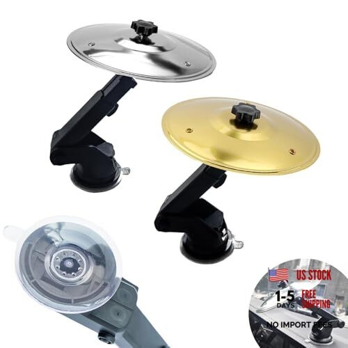 2psc - Car Crash Cymbal (Suction cup) - Turn (Suction cup model)Golden&Silver