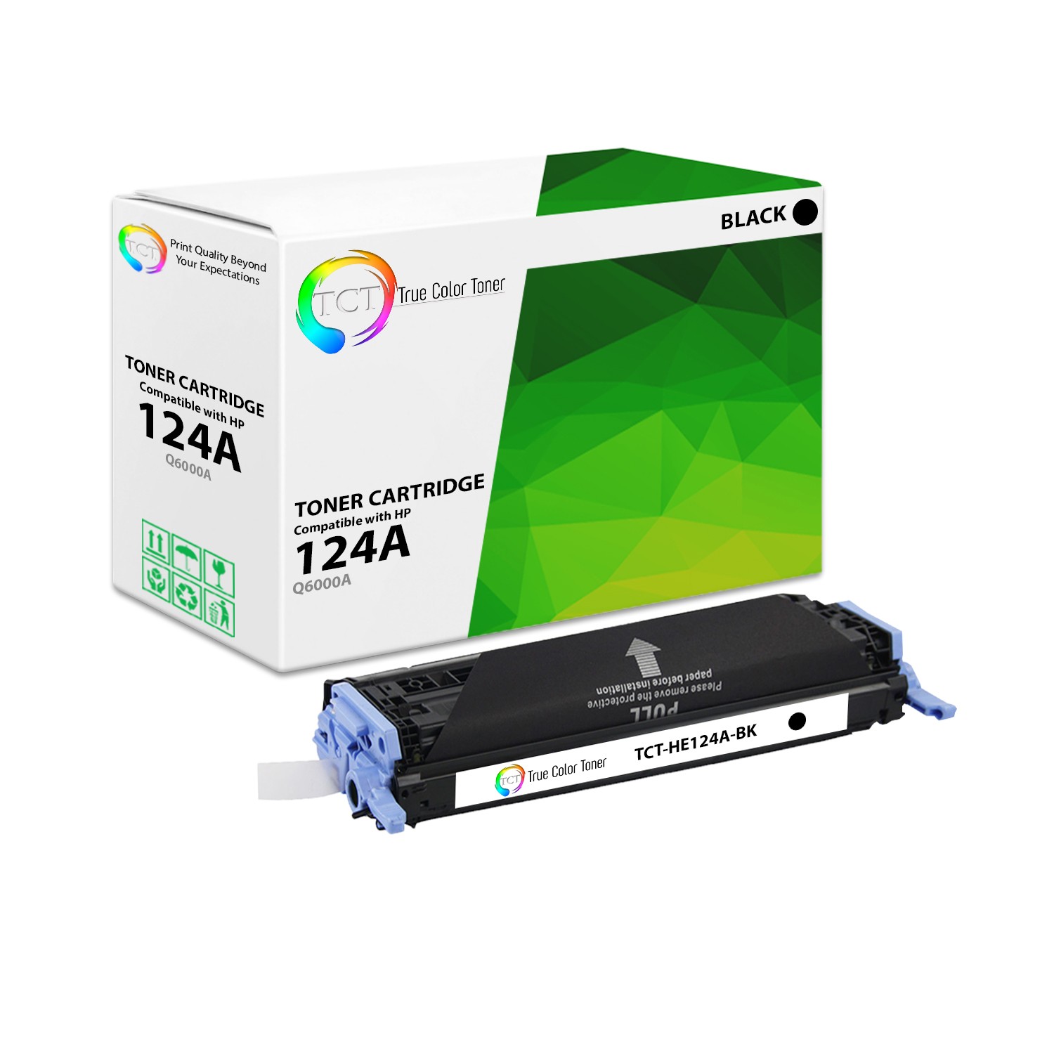 TCT Black Q6000A 124A Toner Cartridges For HP LaserJet 1600 2600