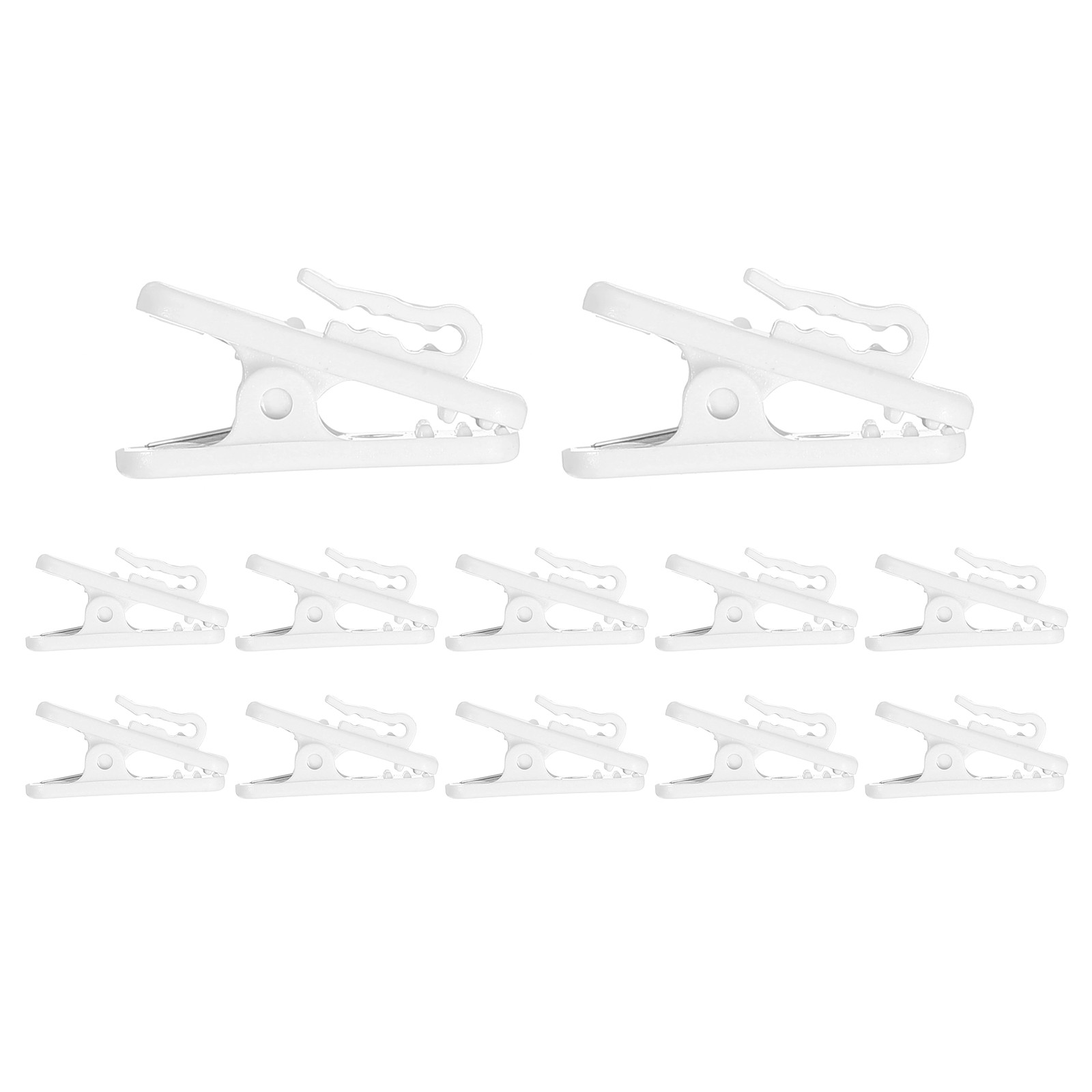 12pcs Headphone Wire Clips 0.94" Length Small Headset Cable Clamp, White