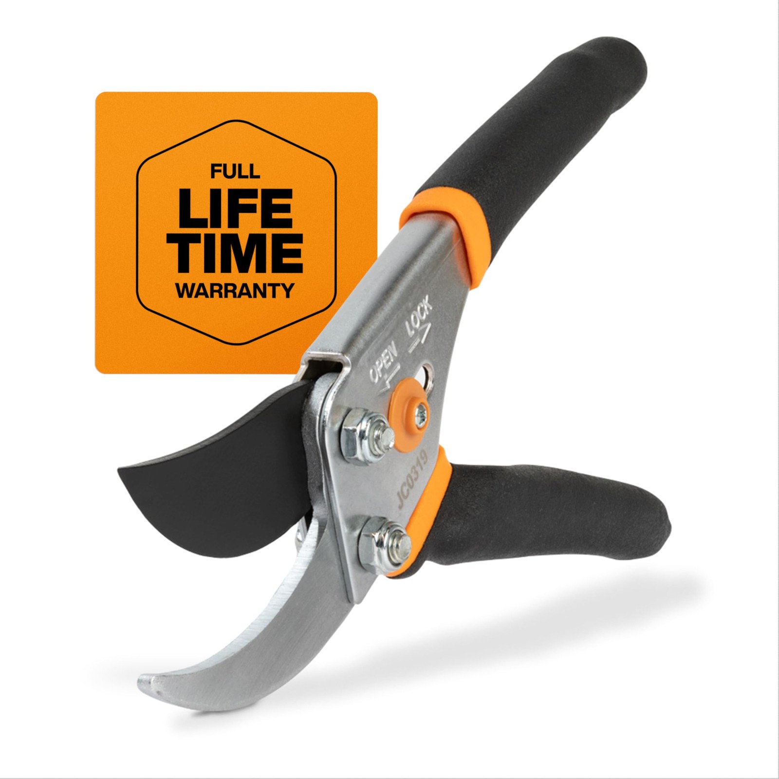 Fiskars Bypass Pruning Shears, 5/8-Inch Cut Capacity Garden 5/8 ", Black