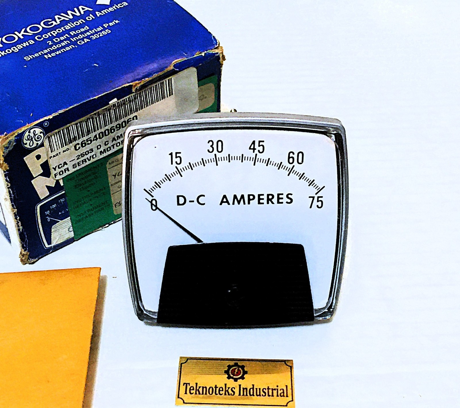 YOKOGAWA /   GE C6540069060 PANEL AMMETER / YCA-2503  /  0~75 DC AMP RANGE