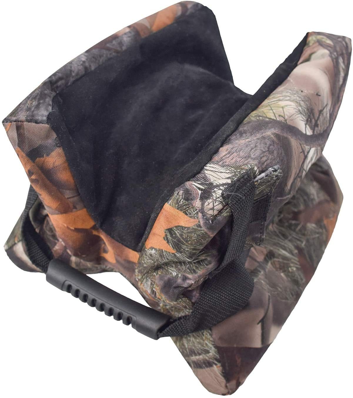 N / C Camouflage Shooting Rest Bag, Front and Back Sandbag Support, leaf camo