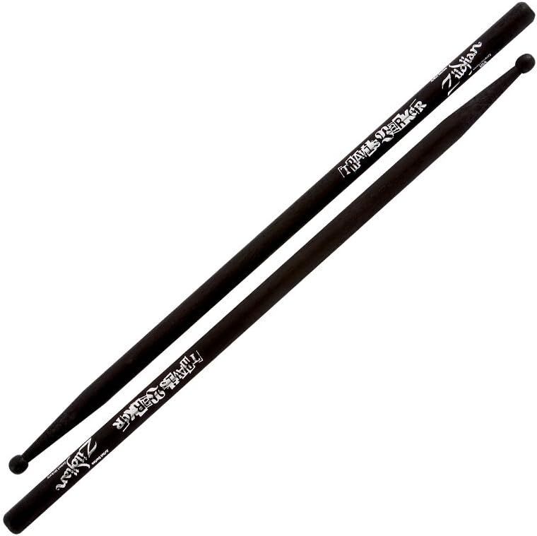 Zildjian Travis Barker Black Artist Series Wood-Tip Drumsticks - Pair, New!