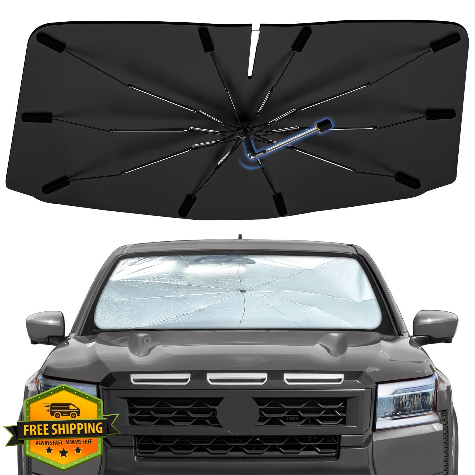 Nissan Frontier 22-26 Windshield Sun Shade Umbrella Foldable Car Cooler