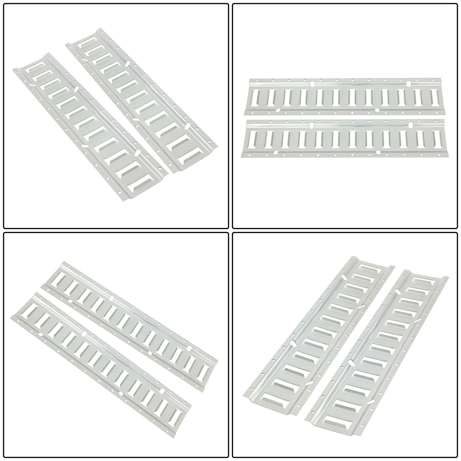 Labwork Silver 4 Pack 2' E Track Tie Down Rail Kit Rail For Enclosed Cargo