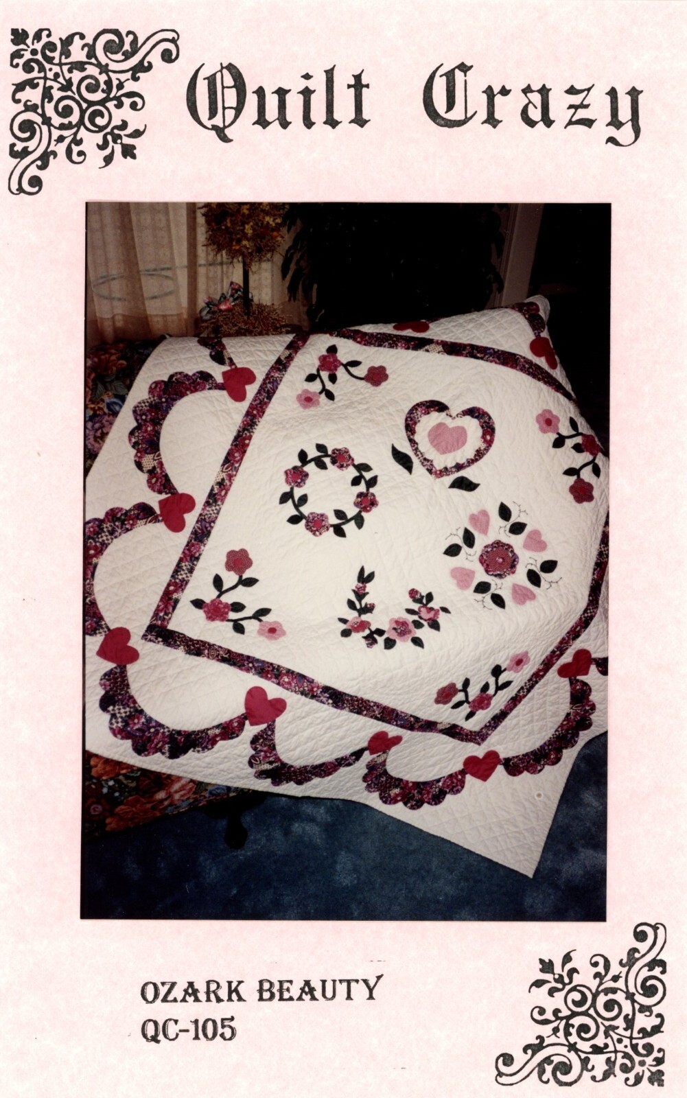 OZARK BEAUTY 63" x 63" Applique Quilt Pattern by QUILT CRAZY QC-105