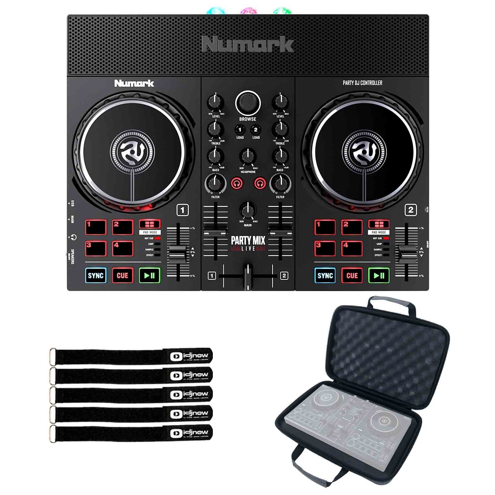 Numark Party Mix Live Built In Light Show & Speakers DJ Controller w Case