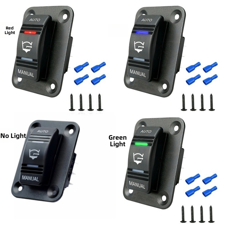 Indicator Lights Wiper Switch Panel Black Finish Sturdy Aluminum Alloy