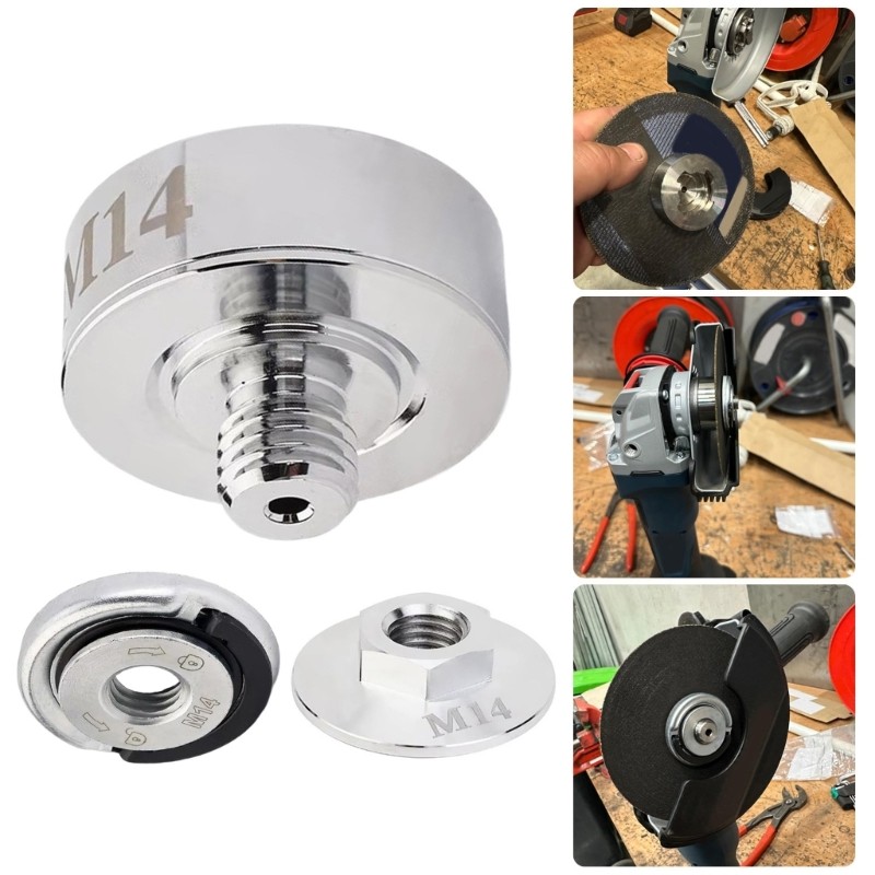 Universal Grinder Adapter Steel M14 5/8Inch Thread Grinder Adapter for X Lock