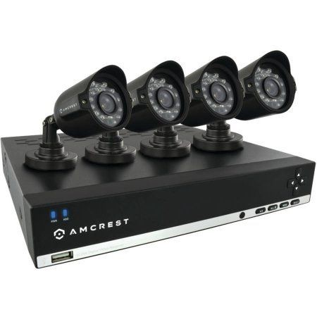 Amcrest 4 Channel 500GB Security System with 4 Bullet Cameres AMDV960H4-4B (/...