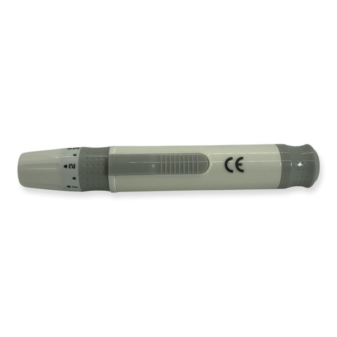 One Step Lancing Device & 100 1 x + 100 x 30g Lancets, Purple