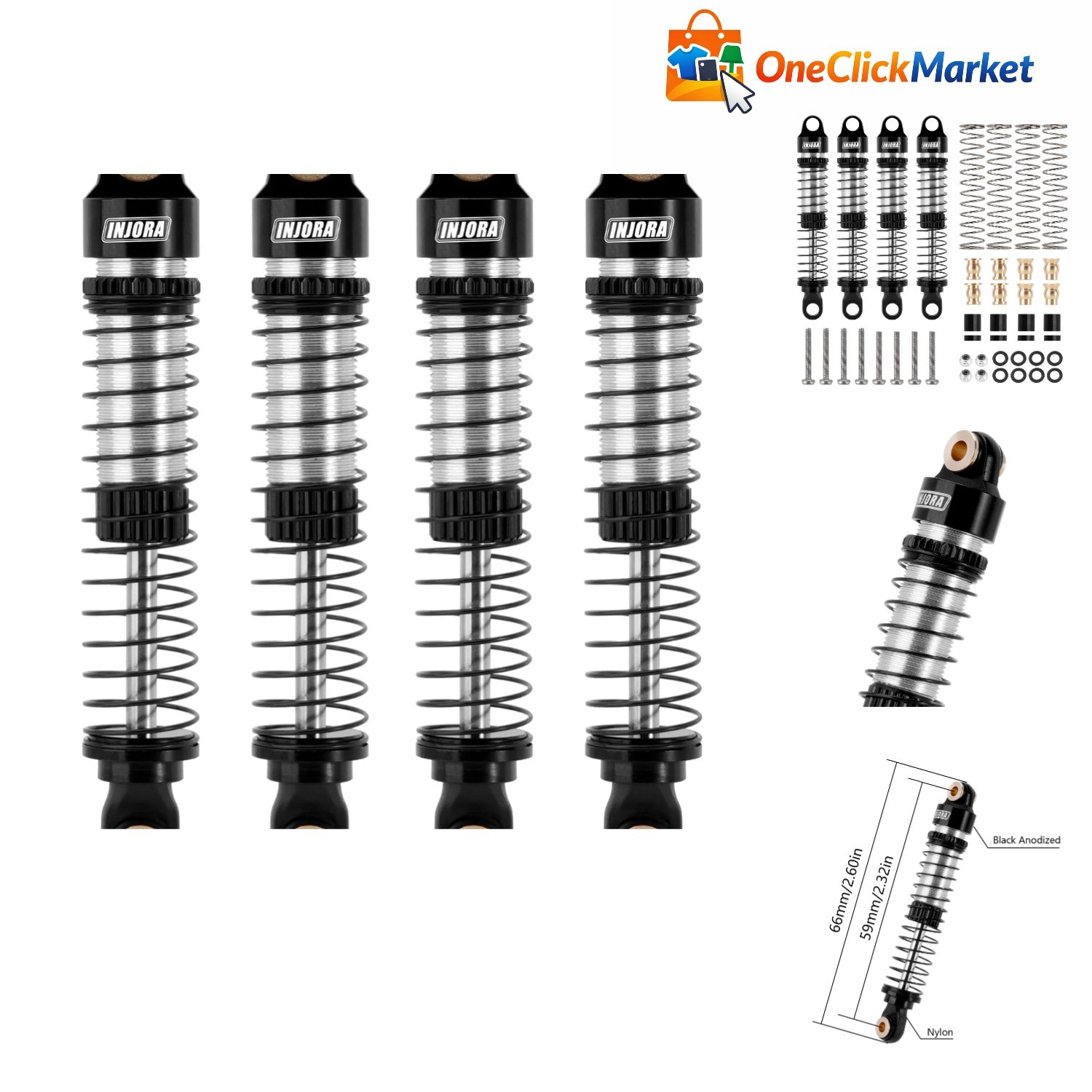 59MM Threaded Shock Absorber -  Upgrade for Redcat Ascent-18 RC Crawler