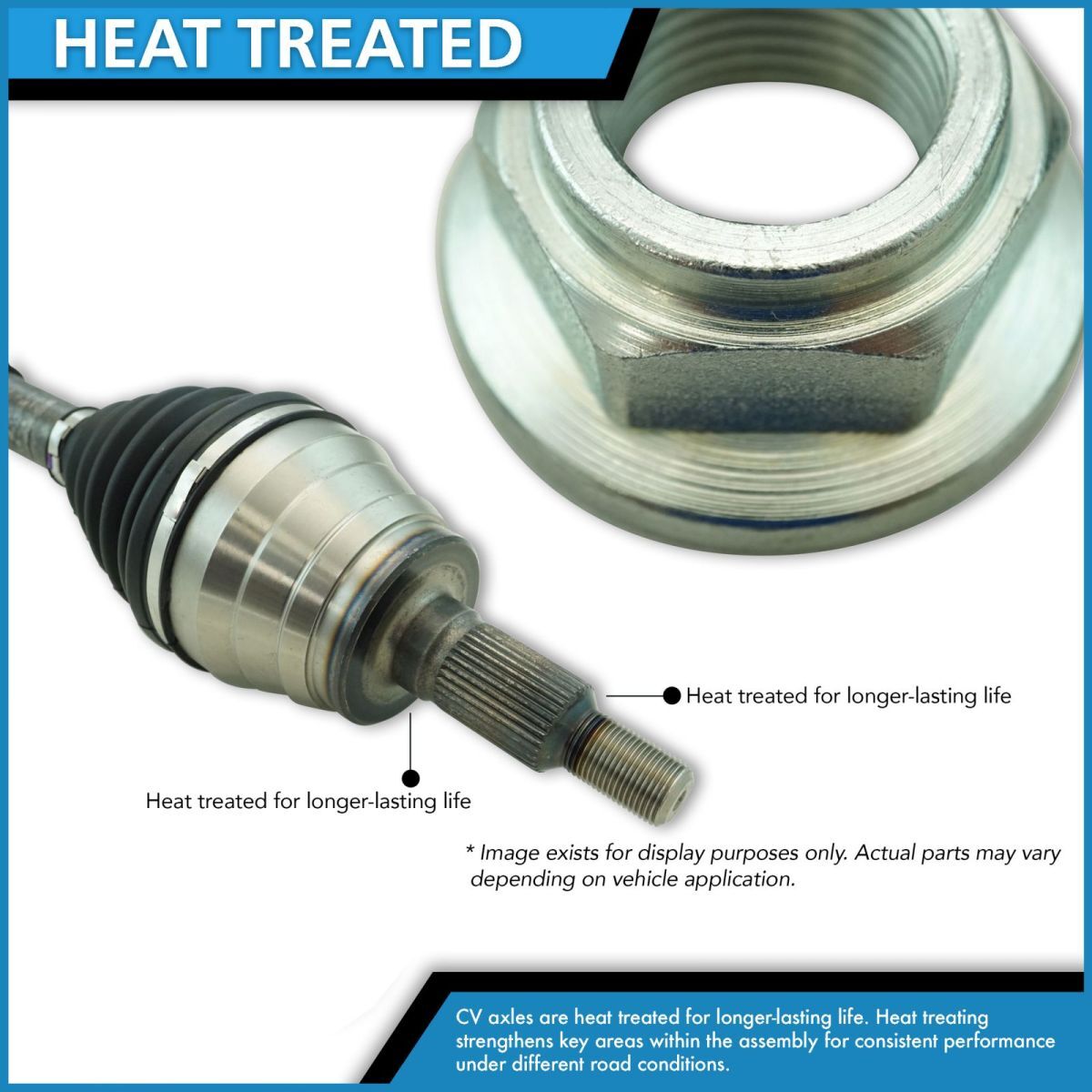 Front Outer CV Axle Shaft Left & Right Pair Set for 90-93 Honda Accord AT