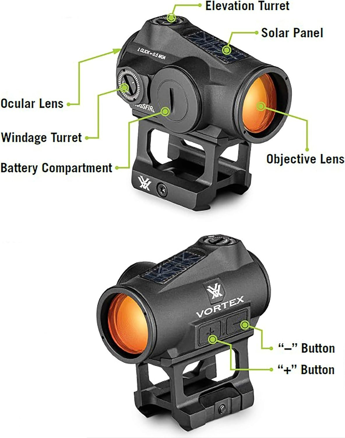 Vortex Crossfire II 2 MOA Red Dot Sight CF2-RD2