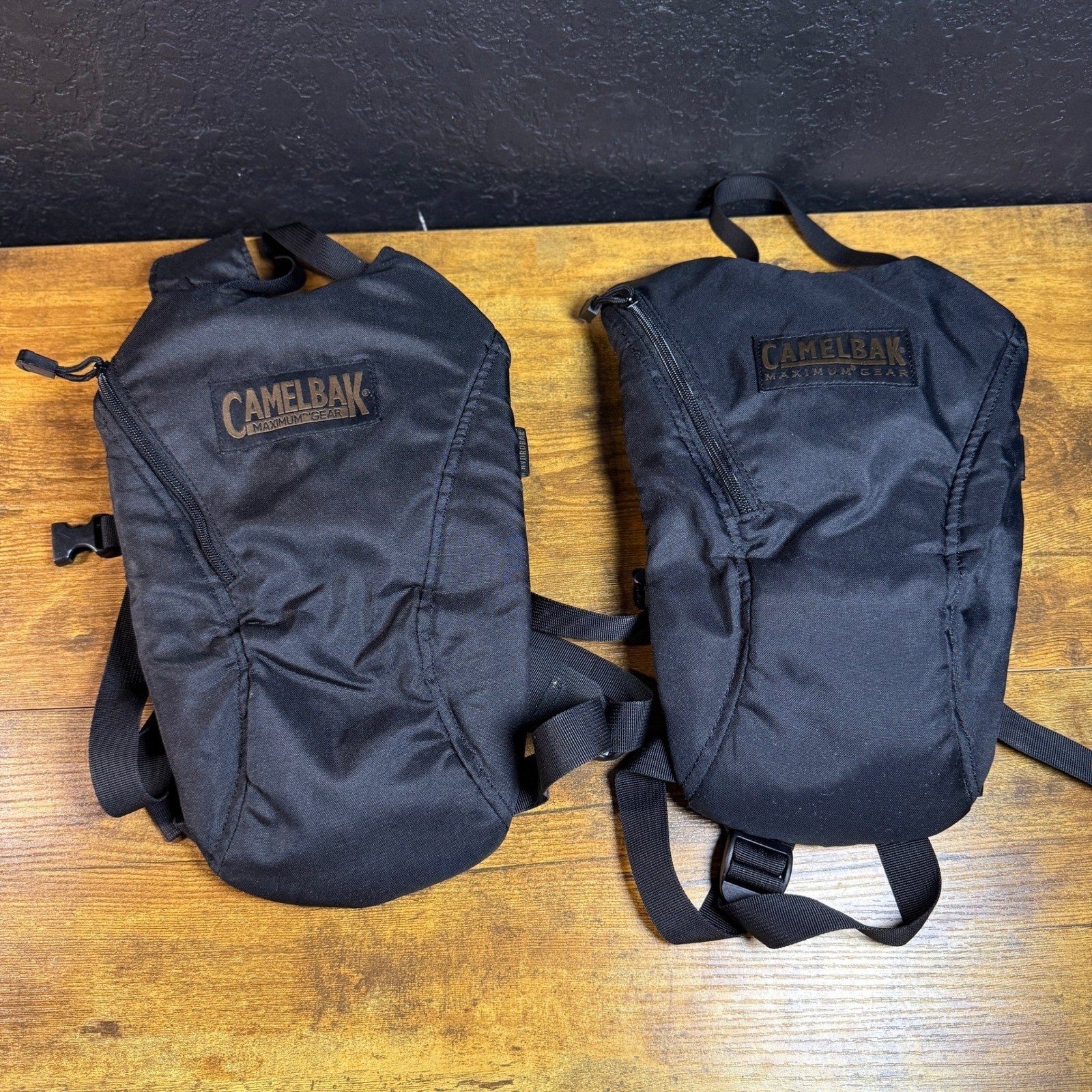 CamelBak HydroBak Maximum Gear Black Cordura Nylon Hydration Pack Lot of 2 50oz