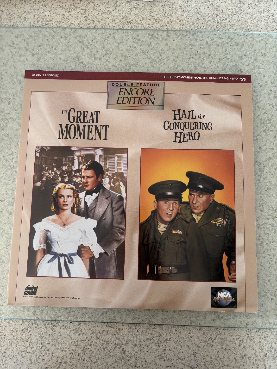 Great Moment / Hail the Conquering Hero LaserDisc 1991 Comedy Drama MCA