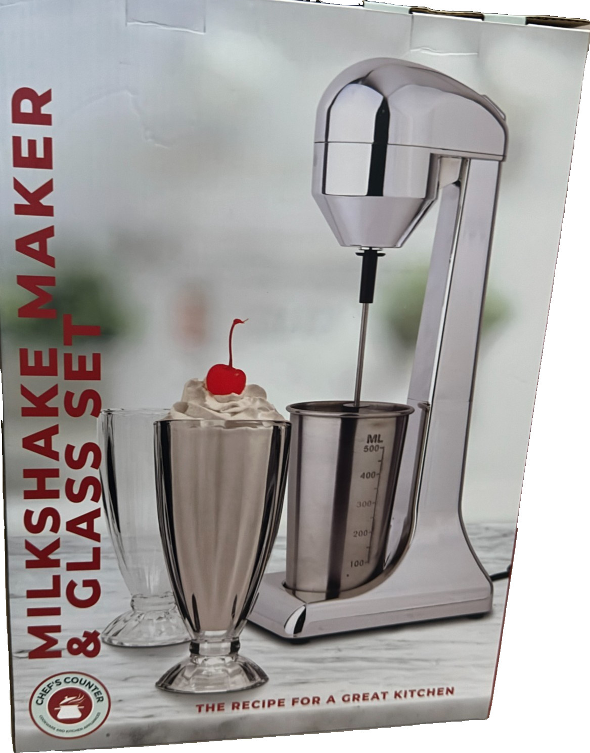 Milk Shake Maker & Glass Set- New In Box Chef’s counter