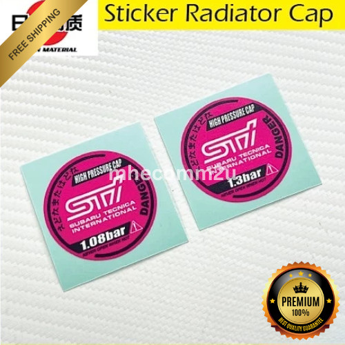 NEW 1 PCS Subaru STI Radiator Cap Sticker JDM Style PVC Waterproof FREE SHIPPING