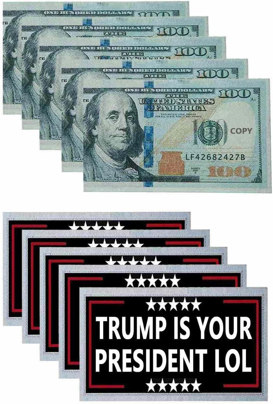 NEW 100 PCS Trump 2024 100 Dollar Bills Trump 100 Dollar Prank Money Fun Novelty