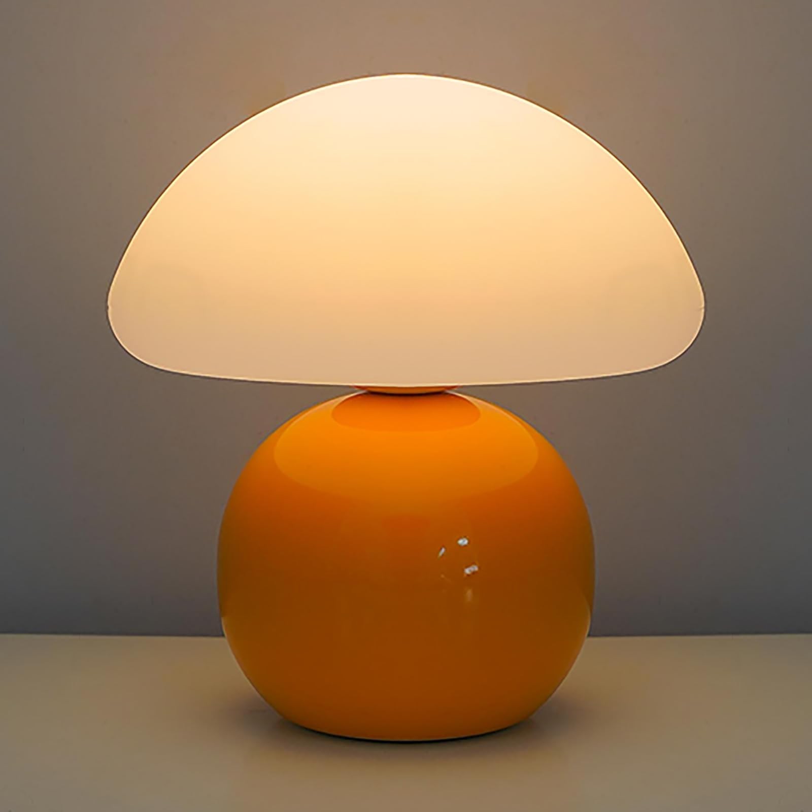 Cute Small Lamp, PE Lampshade, Ceramic Base, Adjustable Light Color and Brigh...