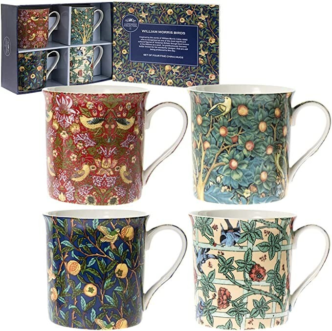 Lesser & Pavey Ceramic Mug | William Morris | Set of 4 | Mother's Day Gift