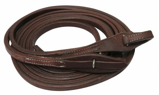 Western Horse Dark oil Leather 8' X 3/4" Split Reins w/ Quick Change Bit Ends