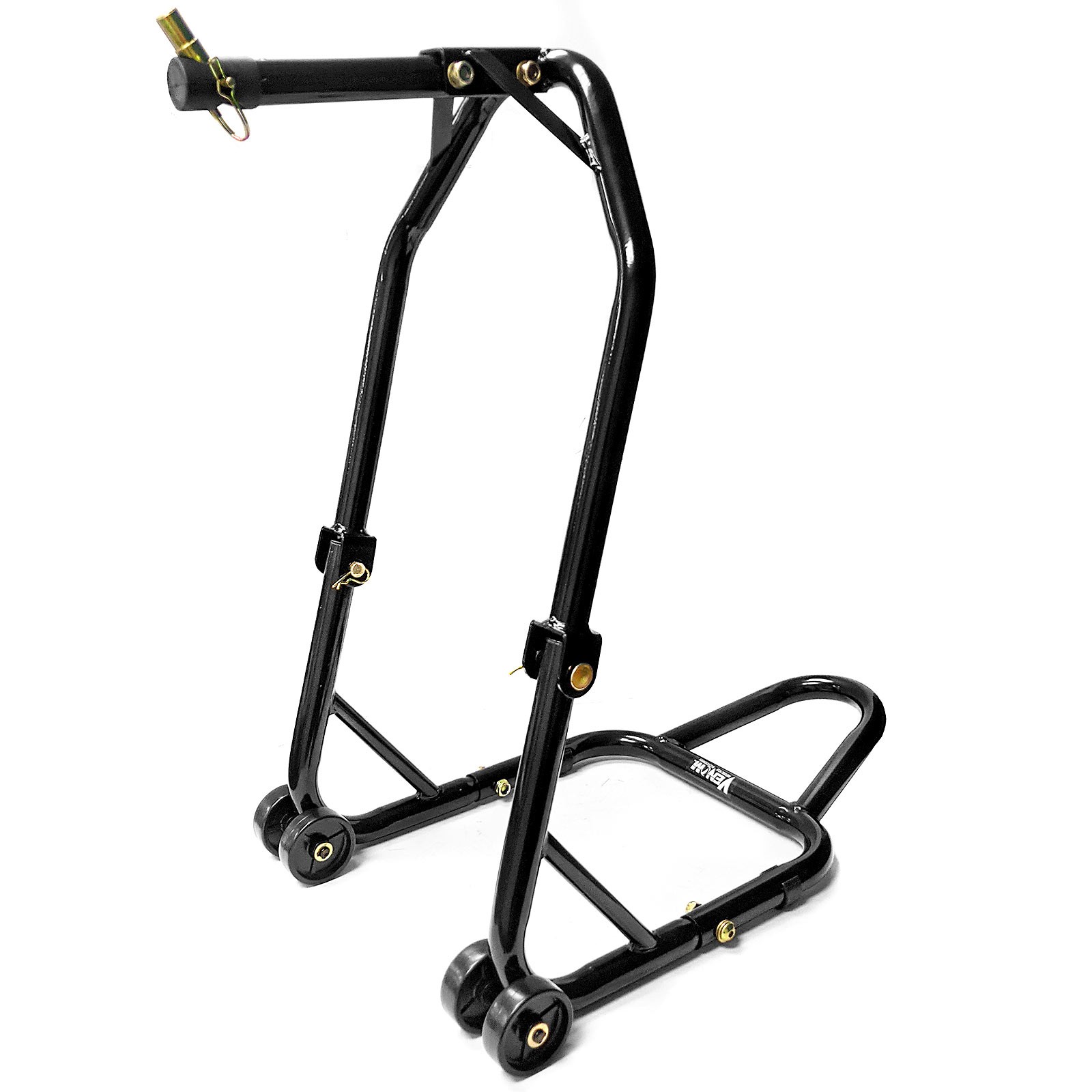 Black SPORT BIKE MOTORCYCLE HEADLIFT ATTACHMENT FRONT WHEEL TIRE LIFT STAND
